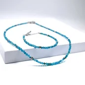 Naszyjniki - Zestaw apatyt naszyjnik z bransoletką - miniaturka - grafika 1