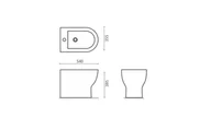 Bidety - Bathco Sidney Bidet stojący 54x35,5 cm biały 4558 - odbiór osobisty: Kraków, Warszawa - miniaturka - grafika 1