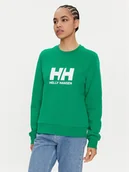 Bluzy damskie - Helly Hansen Bluza Logo 2.0 34462 Zielony Regular Fit - miniaturka - grafika 1