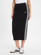 Spódnice - adidas Originals Damska spódnica z dzianiny Kobiety wiskoza czarny jednolity, S - miniaturka - grafika 1