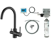 Baterie kuchenne - Deante Nero BCHFN64M Czarny Mosiądz - miniaturka - grafika 1