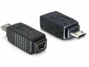 Huby USB - Delock Adapter 65063 (Mini USB F - Micro USB M; kolor czarny) 2_2471 - miniaturka - grafika 1