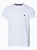 Koszulki męskie - Tommy Hilfiger T-shirt męski Mężczyźni Dżersej biały jednolity, S - miniaturka - grafika 1