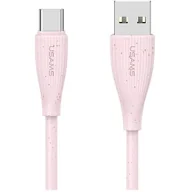 Kable USB - Kabel USB - USB-C USAMS Green Series SJ714 18W 1 m Różowy - miniaturka - grafika 1