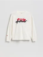 Bluzy dla chłopców - Reserved - Bawełniany longsleeve - biały - miniaturka - grafika 1