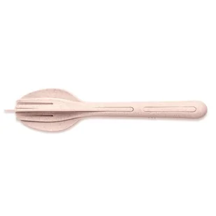 Koziol Zestaw sztućców Klikk Organic 3 el. różowy 4003669 - Zestawy sztućców - miniaturka - grafika 2
