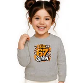 Bluzy dla dziewczynek - BLUZA DZIECIĘCA 67 SIX SEVEN VIRAL DLA CHŁOPCA DZIEWCZYNKI 104 - miniaturka - grafika 1