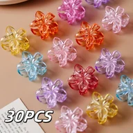 Ozdoby do włosów - TEMU 30 szt. Urocze Wielokolorowe Mini Spinki do Włosów z Kwiatami dla Kobiet – Trwałe Plastikowe Eleganckie Akcesoria do Włosów na Codzienność, - miniaturka - grafika 1