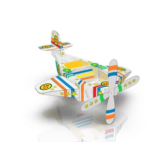 Tekturowy Samolot 3D Do Kolorowania - Samoloty i helikoptery - miniaturka - grafika 1