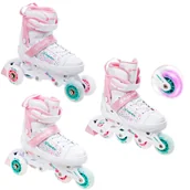 Rolki - Rolki Wrotki 3w1 Regulowane Raven Rosi 31-35 Led - miniaturka - grafika 1