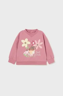 Mayoral bluza niemowlęca kolor różowy z nadrukiem - Bluzy i sweterki niemowlęce - miniaturka - grafika 1