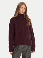 Swetry damskie - Barbour Golf Embleton LKN1692RE88 Bordowy Regular Fit - miniaturka - grafika 1
