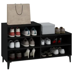 Lumarko Szafka na buty, czarna, 102x36x60 cm, materiał drewnopochodny - Szafki na buty - miniaturka - grafika 8