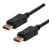 Kable komputerowe i do monitorów - Video Kabel DisplayPort M - DisplayPort M, DP v 1.4, 2m, pozłacane złącza, czarny, 8K@60Hz, 32,4Gb/s - miniaturka - grafika 1