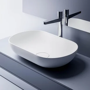 Bernstein Umywalka nablatowa O-541 odlew mineralny - 54 x 34 x 13 cm - biały mat - Umywalki Bernstein Umywalka nablatowa O-541 odlew mineralny - 54 x 34 x 13 cm - biały mat - Umywalki - miniaturka - grafika 1