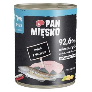 Pan Mięsko karma mokra dla psa Indyk z Dorszem 800g - Mokra karma dla psów Pan Mięsko karma mokra dla psa Indyk z Dorszem 800g - Mokra karma dla psów - miniaturka - grafika 1