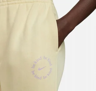 SPODNIE DRESOWE DAMSKIE NIKE STANDARD FIT R. L ŻÓŁTE DZWONY lekko ocieplane - Dresy damskie - miniaturka - grafika 1