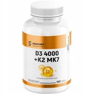 Witaminy i minerały - Suplement diety, Insport Nutrition, Witamina D3 4000 + K2, 100 tabletek - miniaturka - grafika 1