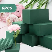 Rękodzieło - TEMU 6 szt. Zielony blok pędrów kwiatowych do świeżych i sztucznych kwiatów - 5,4" x 3,1" x 1,65" - Idealny na wesele, urodziny, dom, biuro i - miniaturka - grafika 1