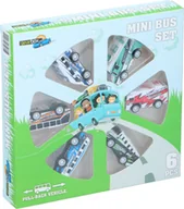 Samochody i pojazdy dla dzieci - Autka autobusy z napędem zestaw GEARBOX 6el - miniaturka - grafika 1