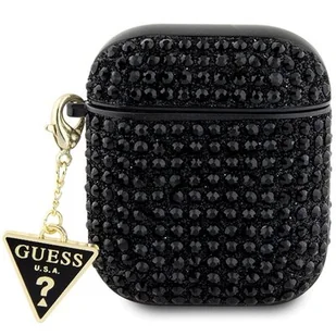 Oryginalne Etui APPLE AIRPODS Guess Hardcase Rhinestone Triangle (GUA2HDGTPK) czarne - Akcesoria do słuchawek - miniaturka - grafika 1