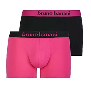 bruno banani Męskie szorty, 2-pak Flowing Bokserki, różowe/czarne, M (2 sztuki), Pink//Schwarz, M - Spodenki damskie - miniaturka - grafika 1