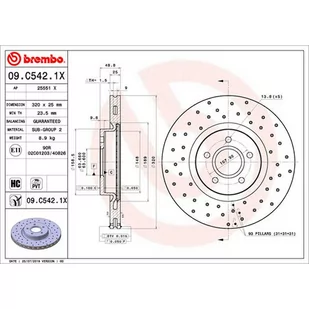 Tarcza hamulcowa BREMBO 09.C542.1X - Tarcze hamulcowe - miniaturka - grafika 1