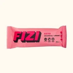 FIZI baton KETO truskawka + migdał, 45g - Przekąski dla dzieci - miniaturka - grafika 1