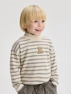 Bluzki dla niemowląt - Reserved - Longsleeve ze stójką - beżowy - miniaturka - grafika 1