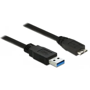 Delock Kabel USB 3.0 1m micro AM-BM czarny 85072 - Kable USB - miniaturka - grafika 1