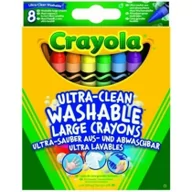 Przybory szkolne - Crayola Duże zmywalne kredki 8 sztuk 52-3282 - miniaturka - grafika 1