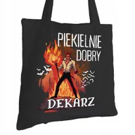 Torby i wózki na zakupy - Torba Bawełniana dla Dekarza Czarna Na Prezent ekologiczna Trwały Nadruk - miniaturka - grafika 1