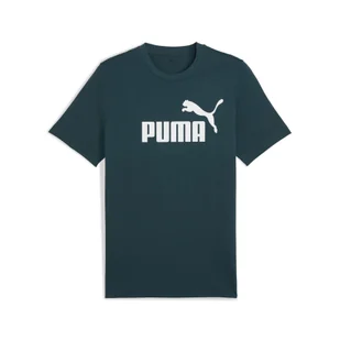 Męska koszulka ESS z logo No. 1 PUMA Green Terrain - Koszulki sportowe męskie - miniaturka - grafika 1
