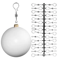Bombki - Haczyki zawieszki ozdobne do bombek srebrne 30szt - miniaturka - grafika 1