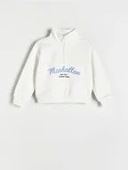 Bluzki dla dziewczynek - Reserved - Bluza z haftem - złamana biel - miniaturka - grafika 1