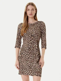 Morgan Sukienka codzienna 252-RJOSY Brązowy Regular Fit - Sukienki - miniaturka - grafika 1