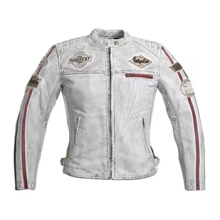 W-TEC Damska skórzana kurtka motocyklowa W-TEC Sheawen Lady White, Biały, XXL 20544-XXL - Odzież motocyklowa - miniaturka - grafika 1