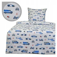 Pościel dla dzieci - Pościel Dziecięca 140x200 1 x 50x70 Policja Na Szarym Produkt Polski - miniaturka - grafika 1
