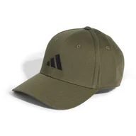 Czapki damskie - Czapka z daszkiem ADIDAS BB CAP COT NL JP0395 – Oliwkowy - miniaturka - grafika 1