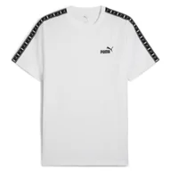 Koszulki męskie - Koszulka męska Puma 68467402 ESS TAPE PUMA White Biała - miniaturka - grafika 1