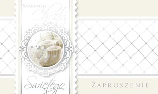 Kukartka Zaproszenie PMZ-033 Chrzest (5 szt.) - Pamiątka Chrztu Świętego - miniaturka - grafika 2
