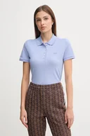 Koszulki i topy damskie - Lacoste polo damski kolor niebieski PF5462 - miniaturka - grafika 1