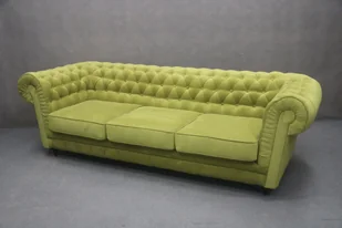 Sofa Chesterfield Tapicerowana Zielona B 5670 - Sofy i kanapy - miniaturka - grafika 1