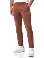 Spodenki męskie - BOSS Męskie spodnie, płaskie, Open Brown, 30 - miniaturka - grafika 1