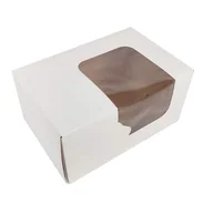 Opakowania gastronomiczne - Pudełko cukiernicze z oknem 16x11x8 Hersta 10sz $ - miniaturka - grafika 1