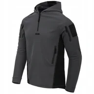 Bluzy męskie - Bluza Meska Z Kapturem Kangurka Range Hoodie Helikon-tex Szaro/czarna - miniaturka - grafika 1