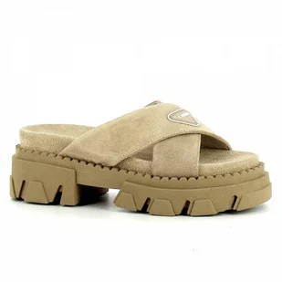 Klapki damskie beżowe CARINII - Carinii - Klapki i japonki damskie - miniaturka - grafika 1