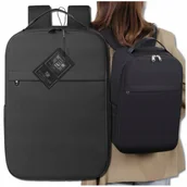 Plecaki - Plecak CZARNY Do Samolotu Podróżny BAGAŻ Podręczny KABINOWY BAD&BAGS Mocny - miniaturka - grafika 1