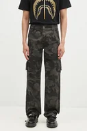 Spodnie męskie - Alpha Industries spodnie bawełniane Jet Pant Camo kolor czarny proste 101212C - miniaturka - grafika 1