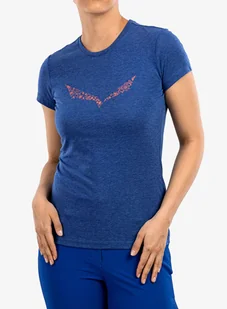 Koszulka damska Salewa Solid Dry T-Shirt - electric melange - Koszulki i topy damskie - miniaturka - grafika 1